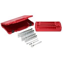 Zestaw nasadek metrycznych 1/4'' z grzechotką Milwaukee, 28 szt