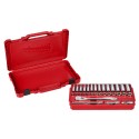 Zestaw nasadek metrycznych 1/4'' z grzechotką Milwaukee, 28 szt
