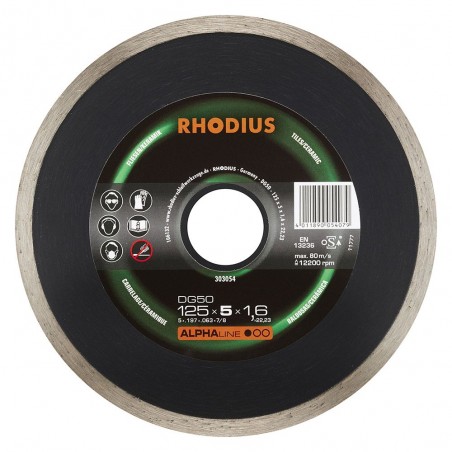Tarcza diamentowa 125 mm Rhodius DG50 Alphaline