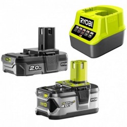 Zestaw 2xAKU 2.0/4.0Ah + Ładowarka Ryobi RC18120-240