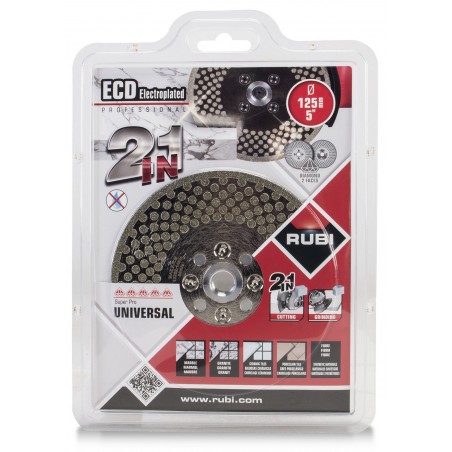 Tarcza diamentowa do cięcia i szlifowania ECD 125 mm Rubi 31965