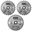 Zestaw tarcz pilarskich do drewna 250 mm DeWalt DT1173, 3 szt