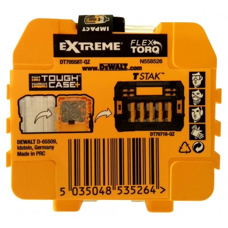 DT70558T-QZ Bity Extreme Impact Tic Tac T25 25mm 25szt.