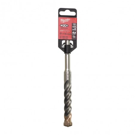 Wiertło do betonu SDS-Plus 4-ostrzowe 16/100/160 mm Milwaukee MX4