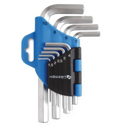 Zestaw kluczy imbusowych 0,7-3 mm Hoegert HT1W800