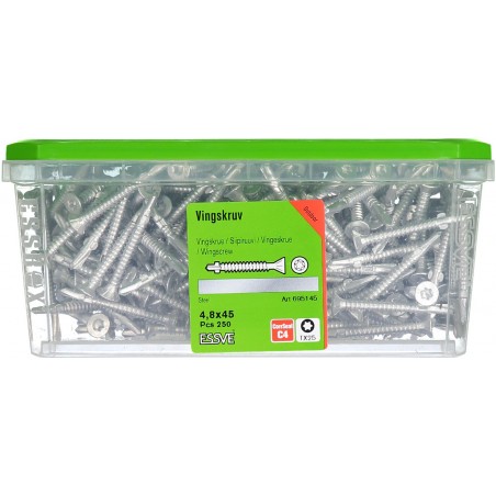 Wkręty skrzydełkowe 4,8 x 38mm 250szt. ESSVE 695138