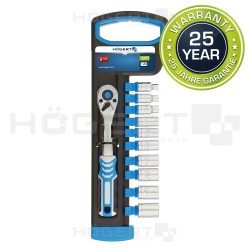 Grzechotka 1/2" z zestawem nasadek Hoegert HT1R382