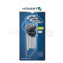 Klucze sześciokątne imbusy 1,5 - 10mm 9 szt. HOEGERT HT1W808