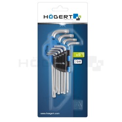 Klucze sześciokątne imbusy 1,5 - 10mm 9 szt. HOEGERT HT1W808