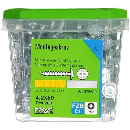 Wkręty montażowe 4,2 x 50mm 200 szt. ESSVE 572650