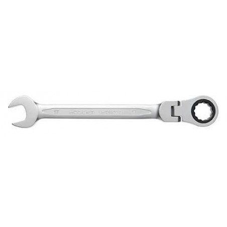 Klucz płasko-oczkowy 17mm z grzechotką i przegubem Hoegert HT1R057