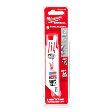 Brzeszczot do metalu 100 mm Milwaukee Thin Kerf, 5 szt