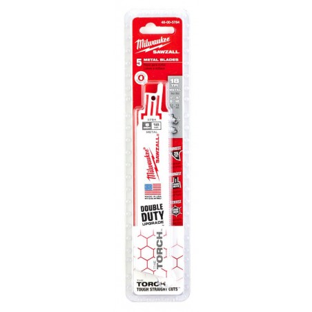Brzeszczot do metalu 150 mm Milwaukee Torch, 5 szt.