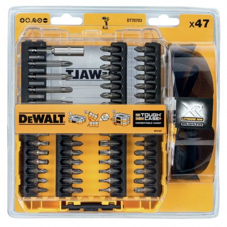 Zestaw bitów 47 el. DeWalt DT70703 + okulary ochronne