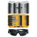 Zestaw bitów 47 el. DeWalt DT70703 + okulary ochronne
