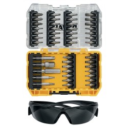 Zestaw bitów 47 el. DeWalt DT70704 + okulary ochronne