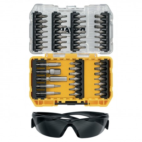 Zestaw bitów 47 el. DeWalt DT70703 + okulary ochronne