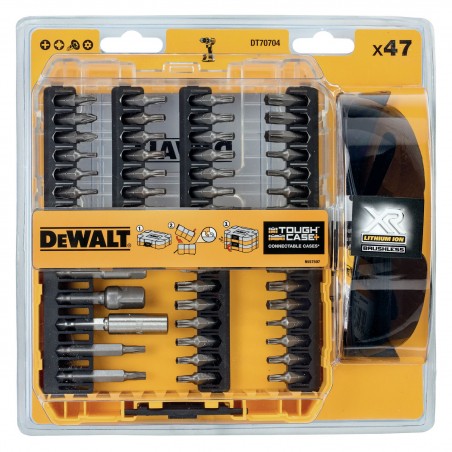 Zestaw bitów 47 el. DeWalt DT70703 + okulary ochronne