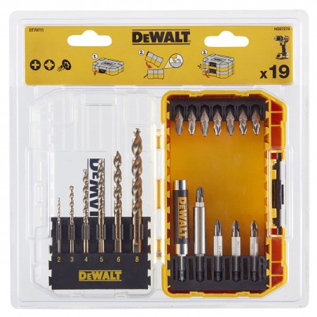Zestaw bitów 47 el. DeWalt DT70703 + okulary ochronne