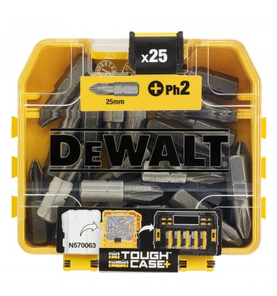 Zestaw bitów DeWalt Phillips PH2, 25 szt