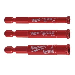 Zestaw wierteł diamentowych 1/4" Hex do gresu Milwaukee