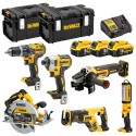 Zestaw DeWalt Combo 18V DCD796 DCF887 DCS570 DCS367 DCG405 DCL050 DCB115 3x5Ah 2xDS300