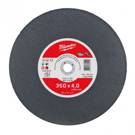 Tarcza tnąca do kamienia 350x25,4 Milwaukee CCS41