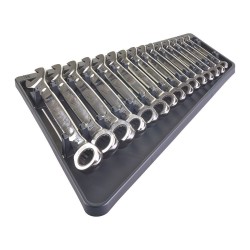 Zestaw kluczy płasko-oczkowych z grzechotką Milwaukee MAX BITE, 15 szt