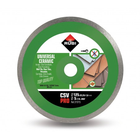 Tarcza diamentowa do płytek 125 x 22,2 mm Rubi CSV Pro