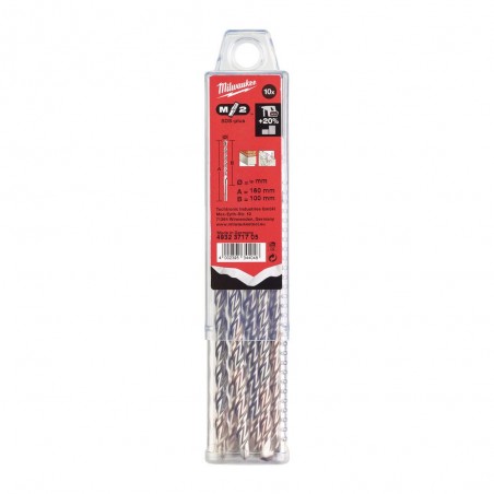 WIERTŁA 10 SZTUK/OP. Ø5 MM SDS-PLUS MILWAUKEE - 2 OSTRZOWE