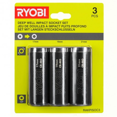 Zestaw nasadek udarowych 17-21 mm 1/2" Ryobi RAKPISOC3