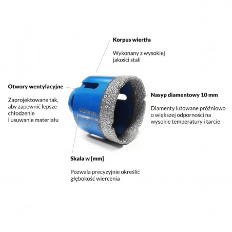 Wiertło diamentowe 6 mm TITANIUM CeraMAX WaX