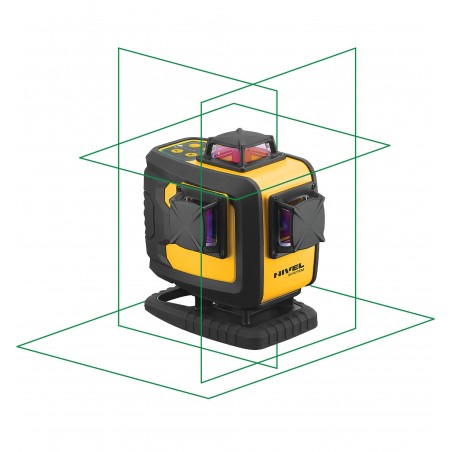 Laser krzyżowy zielony 360° ze statywem Nivel System CL4D-G