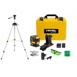Laser krzyżowy zielony 360° ze statywem Nivel System CL4D-G