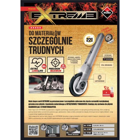 Nóż z kółkiem tnącym Rubi Extreme 01907