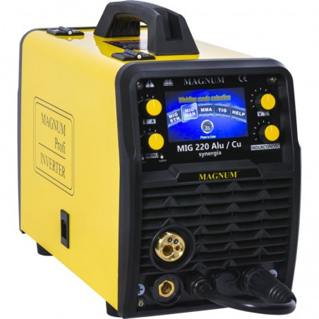Półautomat spawalniczy MAGNUM MIG/MAG 220 ALU/CU SYNERGIA LCD