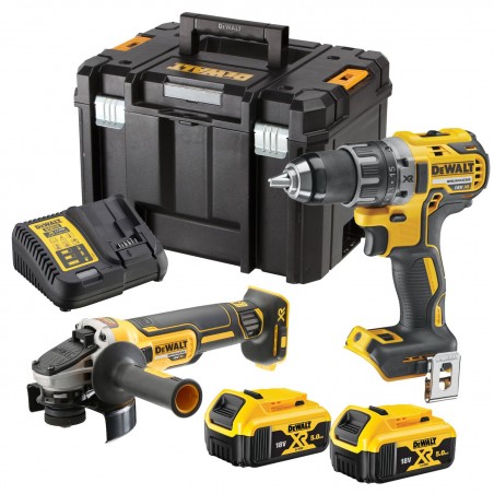 Zestaw Combo 18V DeWalt Wkrętarka + Szlifierka kątowa + 2x5 Ah