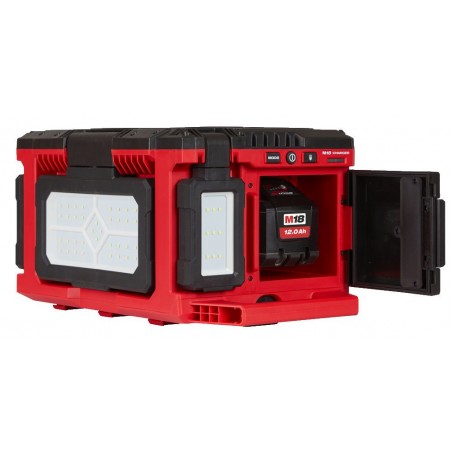 Lampa akumulatorowa 18V Milwaukee PACKOUT z ładowarką M18 POALC-0