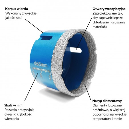 Wiertło diamentowe 65 mm TITANIUM CeraMAX