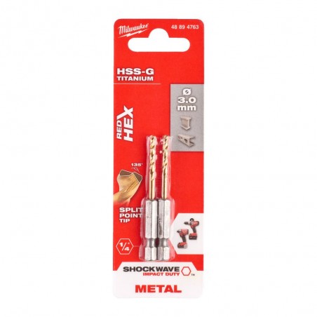 Wiertło do metalu Milwaukee, 2 szt.
