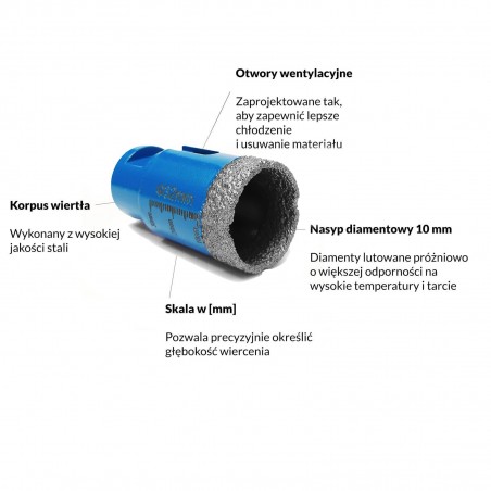 Wiertło diamentowe 6 mm TITANIUM CeraMAX WaX