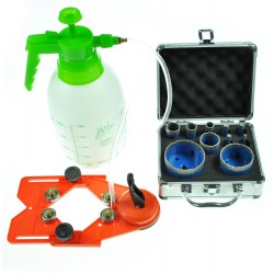 Zestaw koronek diamentowych 6-14 mm + Hydronetka 2L + Prowadnica 4-83 mm