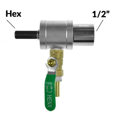 Adapter obrotowy do wiercenia na mokro 1/2 wew. - Hex (10 mm) zew. TITANIUM
