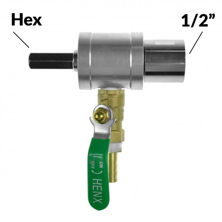 Adapter obrotowy do wiercenia na mokro 1/2 wew. - Hex (10 mm) zew. TITANIUM