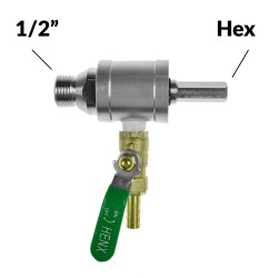 Adapter obrotowy do wiercenia na mokro 1/2 wew. - M16 zew. TITANIUM