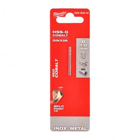 KRÓTKIE WIERTŁA DO METALU - 10 SZTUK MILWAUKEE HSS-G