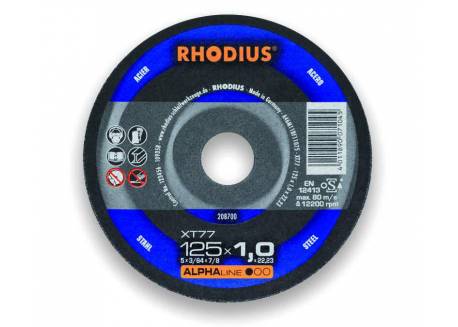 Stalowa tarcza tnąca 125x1.5 Rhodius XT77