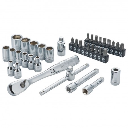 Zestaw nasadek 1/4" z grzechotką DeWalt DWMT19238-1, 37 elementów