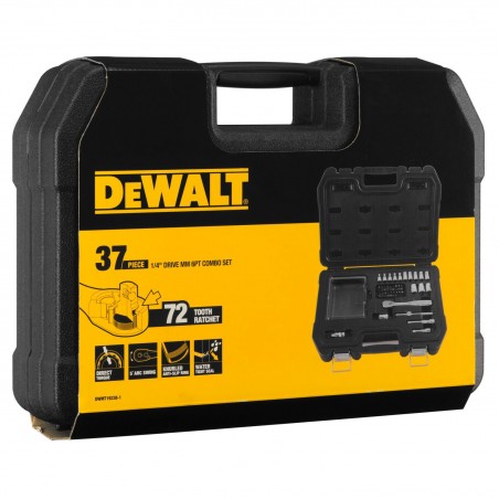 Zestaw nasadek 1/4" z grzechotką DeWalt DWMT19238-1, 37 elementów