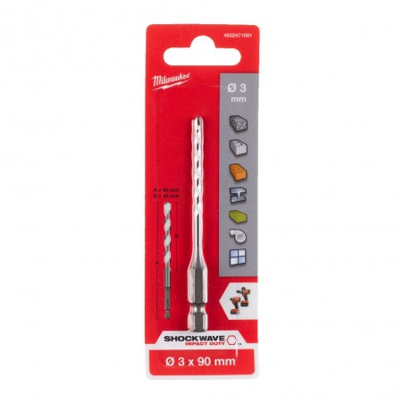 Wiertło uniwersalne 3x90 mm Milwaukee